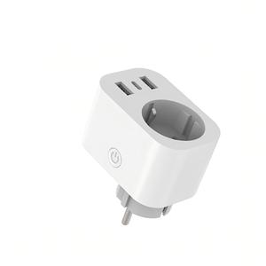 Adaptador de Corriente Inteligente YUHE, 1 Tomacorriente, 2 Puertos USB, Diseño Minimalista de Plástico Blanco, Clasificación IP20, 16A 230V, Interruptores de Pared, Smart Life - Product Image 1