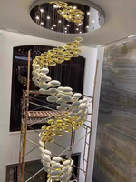 Lustre en verre coquille d'œuf créatif personnalisé pour hall d'hôtel de luxe, villa, duplex, escalier, salle de banquet, bar, décoration, lampe suspendue
