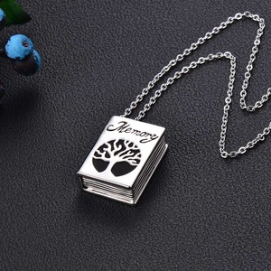 Perhiasan Kalung Kenangan Pohon Kehidupan Kremasi Baja Tahan Karat untuk Pria Liontin Abu Kenangan untuk Manusia - Product Image 5