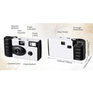 Cámara <span class=keywords><strong>desechable</strong></span> de un solo uso personalizada al por mayor de fábrica con flash Build in <span class=keywords><strong>Kodak</strong></span> Color Film 8exp/12exp/17exp/24exp/27exp wedding - Product Image 5