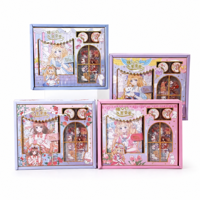 Coffret Cadeau Carnet Kawaii 24cm*29cm avec Ruban Washi, Autocollants, Fermeture Magnétique Anime Mignonne, Sac Cadeau, Papeterie en Gros