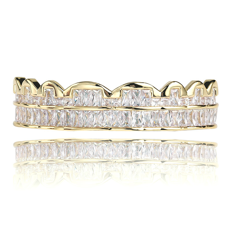 Gold upper teeth