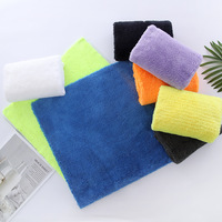 Serviette de lavage auto en microfibre double face 500 GSM 40x40 cm, à poils longs, sans ourlet, design pelucheux, haute absorption d'eau et douceur exceptionnelle