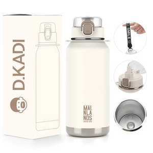 Gourde isotherme portable en acier inoxydable de 1100 ml, à double paroi, avec poignée, pour la randonnée, les voyages et le camping - Product Image 3