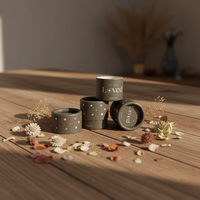 Bocaux en papier kraft de haute qualité marron, doublure intérieure en cire, conteneur en carton pour crème pour les yeux, emballage imprimé estampé