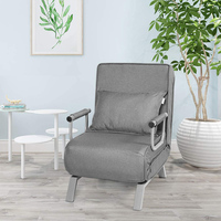Sillón Futón para Sala de Estar, Dormitorio o Balcón, Sillón Individual Convertible 3 en 1, Sofá Cama Plegable, Cama, Schlafsofa