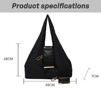 Sac fourre-tout réutilisable mini porte-clés grande capacité léger pliable pour le shopping, avec anneau porte-clés, extensible
