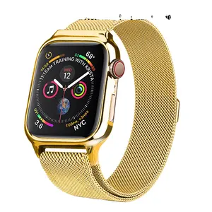 NOUVEAU Bracelet de montre de luxe en métal personnalisé pour bracelet de montre apple hommes 40mm