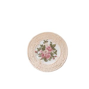 แผ่นรองจานทำจากผ้าฝ้าย100% ทอมือเสื่อปูโต๊ะมีพื้นผิวสำหรับรับประทานอาหารนำกลับมาใช้ใหม่ได้ผ้าถักกันน้ำกระดาษแต่งงานแบบใช้แล้วทิ้ง - Product Image 1