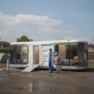 Station <span class=keywords><strong>de</strong></span> vaccination étanche à structure modulaire en acier avec stockage réfrigéré pour usage hospitalier - Product Image 1