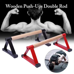 Soportes de inmersión con mango de madera, soporte de realce triangular, soporte de mano de madera de haya, barras paralelas para <span class=keywords><strong>calistenia</strong></span>, soporte de entrenamiento físico - Product Image 3
