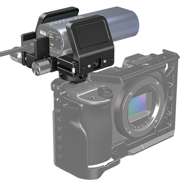 SSD Holder Clamp for Samsung T5 T7 SSD with Cable Clamp for DSLR Camera Cage Cold Shoe Mount Bracket for BMPCC 4K 6K PRO Camera