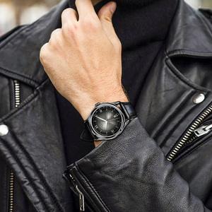 BORMAN 2023 Reloj de negocios para hombre 41,5mm Esfera grande Luminoso Mecánico Automático con correa de cuero de acero inoxidable Resistente al agua - Product Image 6