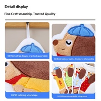 Serviette de toilette personnalisée en velours corail, absorbante et à séchage rapide, avec logo IP, broderie et impression de dessins animés