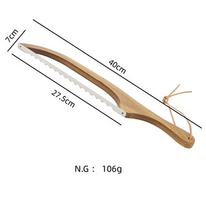 Bánh Mì Chuyên Nghiệp dao gỗ răng cưa bánh mì dao với Bow xử lý bánh thép không gỉ răng cưa bánh mì Slicer dao - Product Image 5