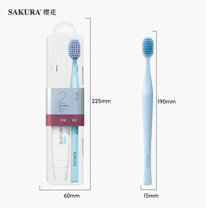 Sakura Travel Toothbrush Set With <b>Toothpaste</b> Portable Oral Care Kit For Adults Home And Travel Use - Product Image 5