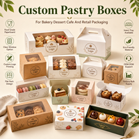 Caja para Pastelería con Tapa Superior de Cartón Blanco, Empaque para Pastelería al por Menor, Suministro Personalizado Impreso para Distribuidores de Empaques