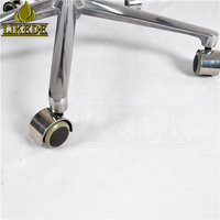 Base de chaise de bureau et d'ordinateur pivotante et inclinable en alliage d'aluminium poli à cinq étoiles avec roulettes et roulettes pivotantes – Offre Spéciale