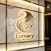 Lettres 3D en acier inoxydable personnalisées rétroéclairées par LED, halo inversé illuminé, logo mural pour entreprise, bureau, signalétique, étanche IP65, usage commercial