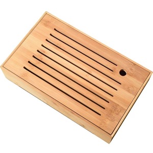 Bamboo Rectangular <b>Tea</b> Tray 25x18x4 Cm Water Storage For Kung Fu <b>Tea</b> <b>Set</b> Dry Brewing Table - Product Image 1
