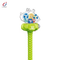 Chengji allume des baguettes de dinosaure en plastique Transparent engrenage rotatif fonction sonore allumer jouet baguettes clignotantes avec bâton pour les enfants