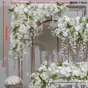 Fond de scène de mariage floral romantique Lily Valley nouvelle <span class=keywords><strong>boule</strong></span> de fleurs suspendue et décoration de fenêtre <span class=keywords><strong>en</strong></span> arc pour salle d'exposition ou événement - Product Image 6