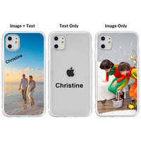 Coque Souple, Fine et Mince en Caoutchouc TPU Transparent et Robuste, Personnalisable avec Image, pour Apple iPhone 16 Pro Max 15 14 13 Plus