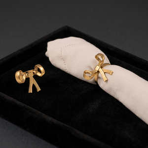 Modern <b>Butterfly</b> Napkin Rings Brass 4.5cm Wedding <b>Table</b> Decoration - Product Image 3