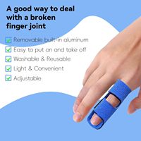 Attelle de doigt de déclenchement universelle bleue pour le soulagement de l'entorse de douleur d'arthrite