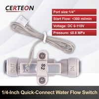 Capteur compact en plastique 1/4" pour machine à eau et station de thé interrupteur de débit d'eau