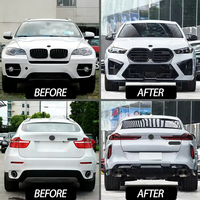 Kit de Carrocería para BMW X6 E71 2006-2013, Actualización a F96 G06 LCI X6M, Parachoques Delantero y Trasero, Faldones Laterales, Rejilla, Capó, Guardabarros, Piezas de Auto Premium
