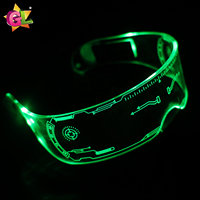 Lunettes brillantes avec lumières LED colorées, lunettes clignotantes, décoration de fête, en plastique, pour les jeunes