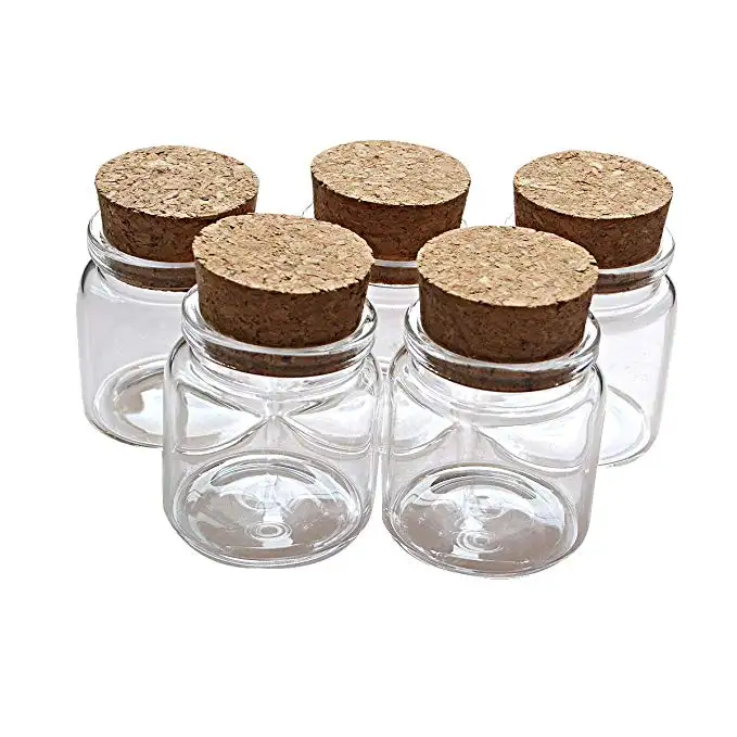 50 ml kleine Glasröhrchen fläschchen mit Kork deckel winzige Flaschen Kleine leere Gläser 47*50mm