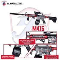 Pistola de Bolas M416 Electrónica de Plástico ABS para Exteriores, para Adultos Unisex