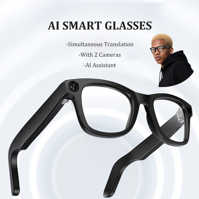 New Arrivals 2025 Ai Smart Camera Glasses with Chat Gpt, Ar Smart Glass Film Ai Smart Glasses with 800W Pixel Camera