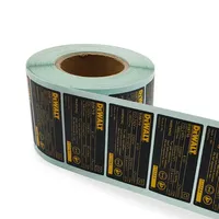Etiquetas adhesivas de Pvc con logotipo de marca privada, personalizado, de alta calidad, impermeable, fabricante de rollos