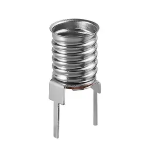 E10 Lamp Socket E10 2-Pin Lamp Holder Bulb Holder Nickel Plated Copper