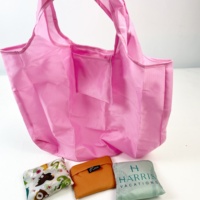 Grand sac fourre-tout pliant extensible et réutilisable en polyester sac d'épicerie pliable cadeau écologique