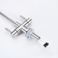 Robinet double en acier inoxydable à osmose inverse, eau froide, rotation à 360 degrés, installation facile, garantie 3 ans, usage domestique - Meilleures ventes