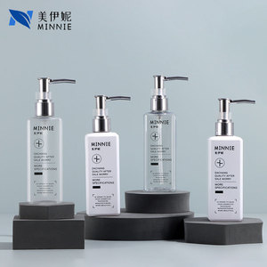 Minnie Transparent Square PET <b>Bottle</b> 250ml Lotion <b>Pump</b> Cosmetic Packaging Skincare Refill <b>Bottle</b> - Product Image 2