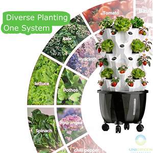 Tour de culture <span class=keywords><strong>a</strong></span>éroponique, tour hydroponique multi-niveaux, 48-112 trous de plantation, pour une utilisation en intérieur <span class=keywords><strong>et</strong></span> en extérieur, kit de système de culture - Product Image 4