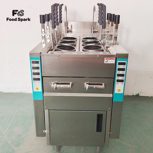 Máquina comercial eléctrica automática de 3/6 cabezales con elevación para cocinar fideos de carne de <span class=keywords><strong>Lanzhou</strong></span>, sopas y pasta, con gabinete - Product Image 3