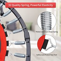 Mini Trampolín Plegable Rouser Fitness con Barra de Seguridad, Rebounder Interior para Ejercicios Cardiovasculares en Casa