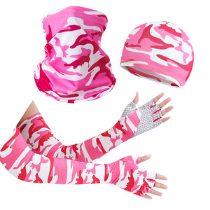 Men's <b>Sunscreen</b> Arm Sleeves Ice Silk Five Finger Gloves UV Protection For Cycling And Driving Outdoor Use - Product Image 3