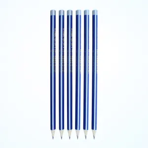 2020 High Quality Stripped Color Triangle Shape 2H HB 2B Wooden Pencil Standard Wooden Pencil Strips Dip End Pencil