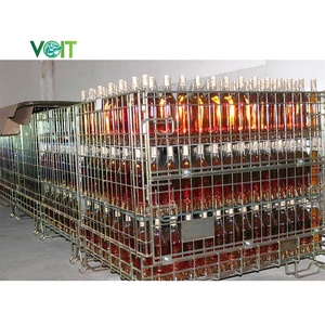 Paniers métalliques empilables pliables en treillis métallique pour stockage de bouteilles de vin pour la Bourgogne - Product Image 5