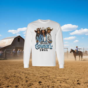 Camiseta de manga larga Melanin Cowgirl Swag Western Rodeo African American History - Product Image 3
