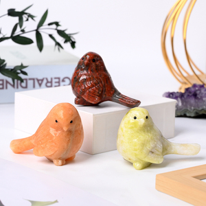 Décoration en pierre naturelle de guérison, miniatures d'animaux sculptés en cristal, oiseaux sculptés pour la décoration intérieure (vente en gros) - Product Image 4