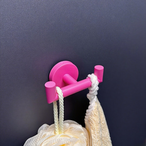 Barra doble para toallas Kim Hyun, montada en la pared, color dorado, gancho para baño, para toallas y abrigos - Product Image 2