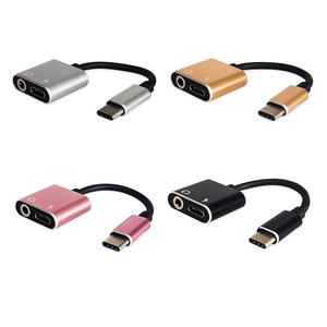 X315 directo de fábrica al por mayor para Huawei P20 tipo <span class=keywords><strong>C</strong></span> macho hembra Audio 3,5mm adaptador de conector de auriculares nuevo 2 en 1 móvil - Product Image 1